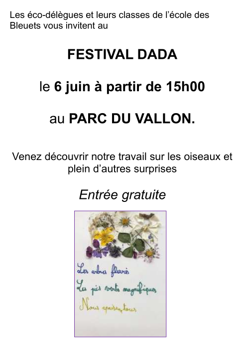 Invitation ecodelegues festival DADA